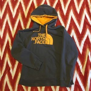 Grey and Orange The North Face Hoodie